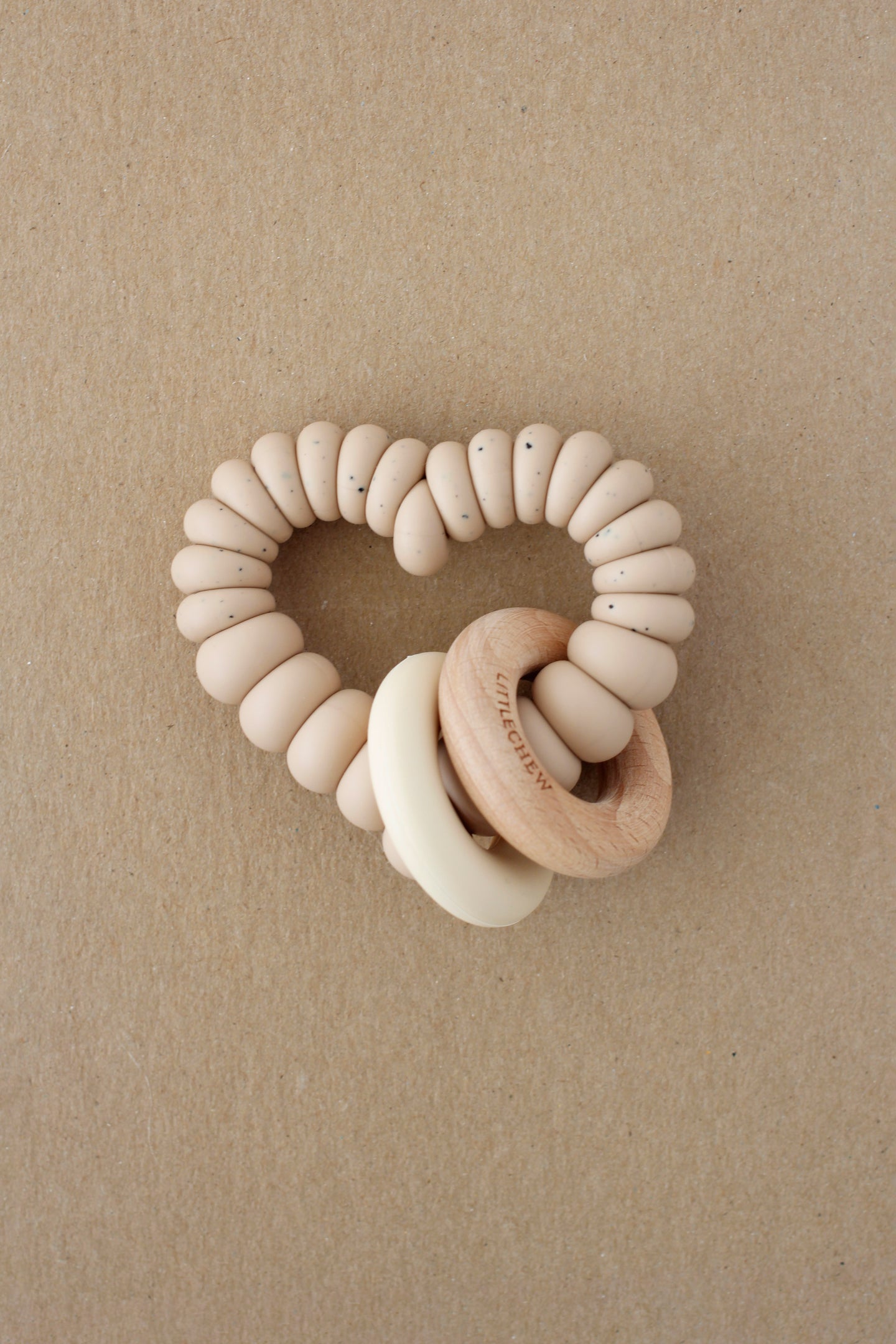Teether - Heart | Beige