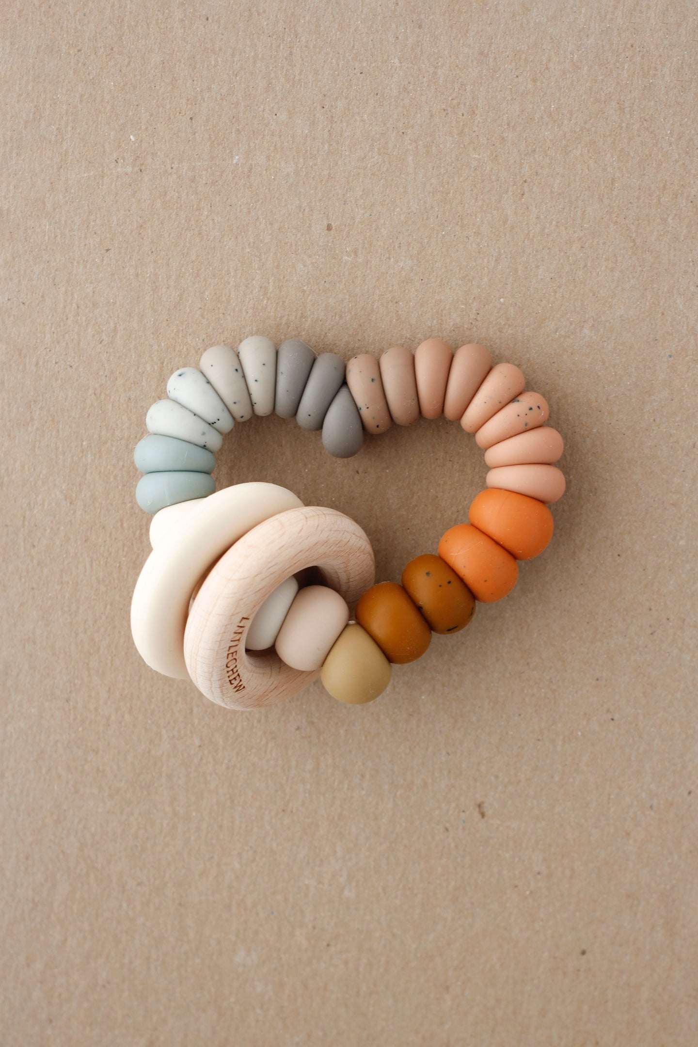 Rattle Teether - Heart | Autumn