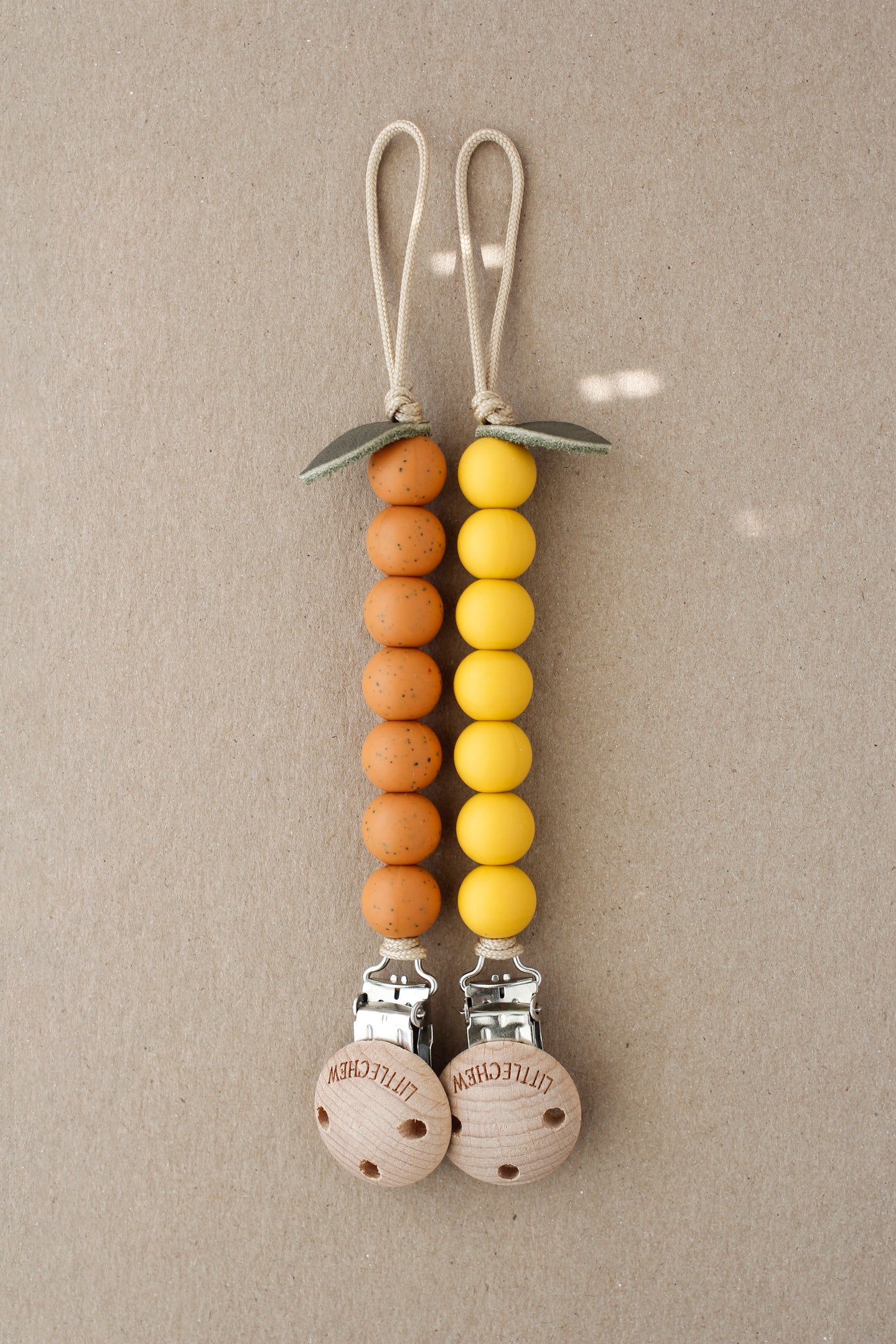 Pacifier Clip - Lemon & Orange || Set of 2