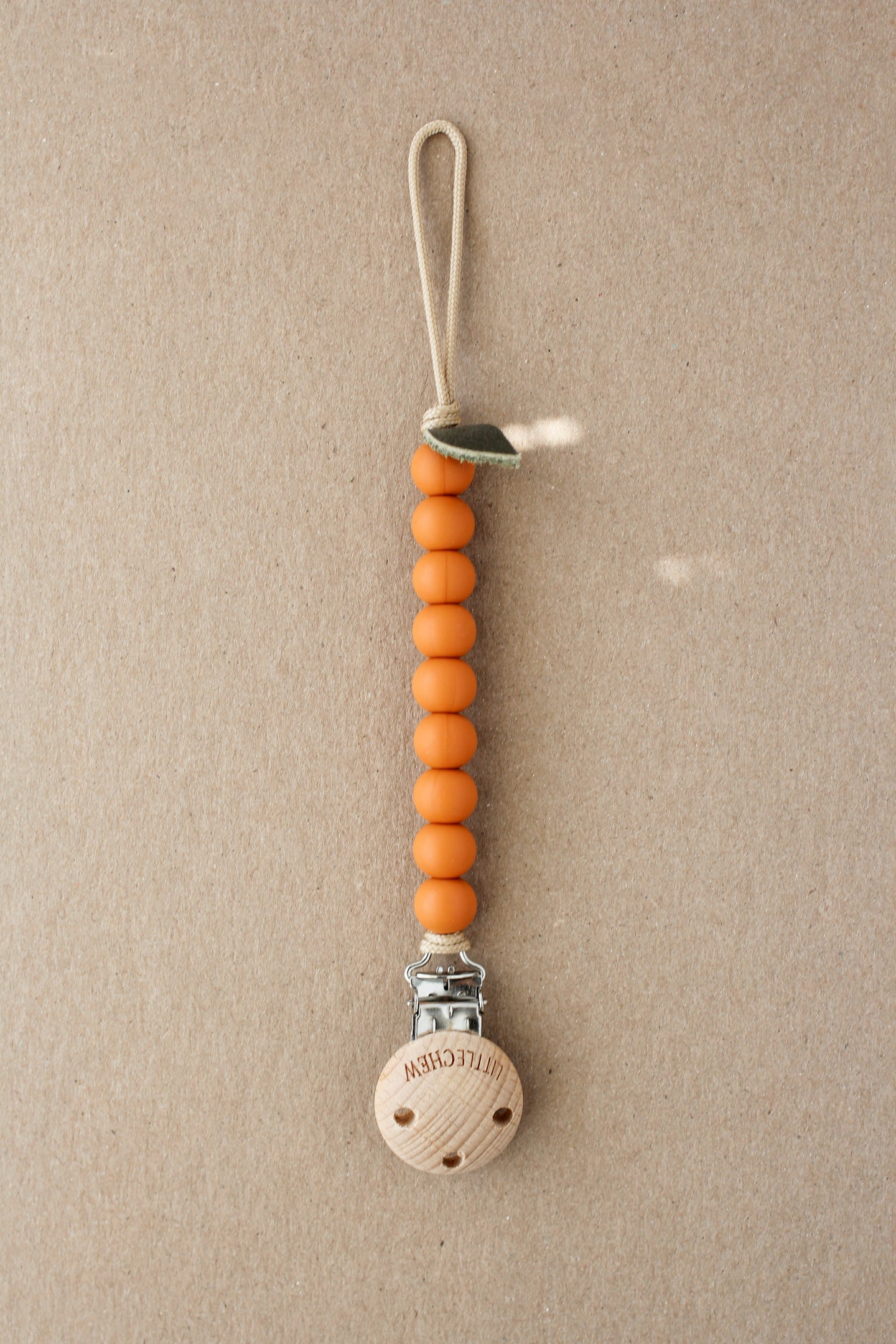 Pacifier Clip - Mini Orange