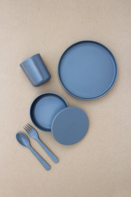 Kids Bamboo | Silicone Set - Dim Grey