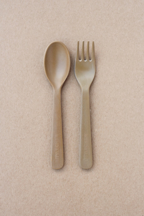 Kids Bamboo Cutlery - Biscuit