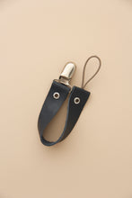 Leather Pacifier Holder - Navy
