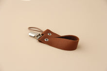 Leather Pacifier Holder - Brown Rust