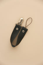 Leather Pacifier Holder - Black