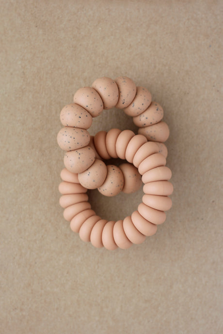 Freezer Teether - Luna | Speckled Dusty Coral