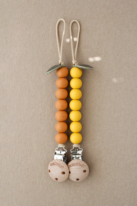 Pacifier Clip - Lemon & Orange || Set of 2