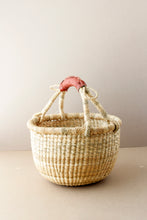 Mini Bolga Basket with leather handle