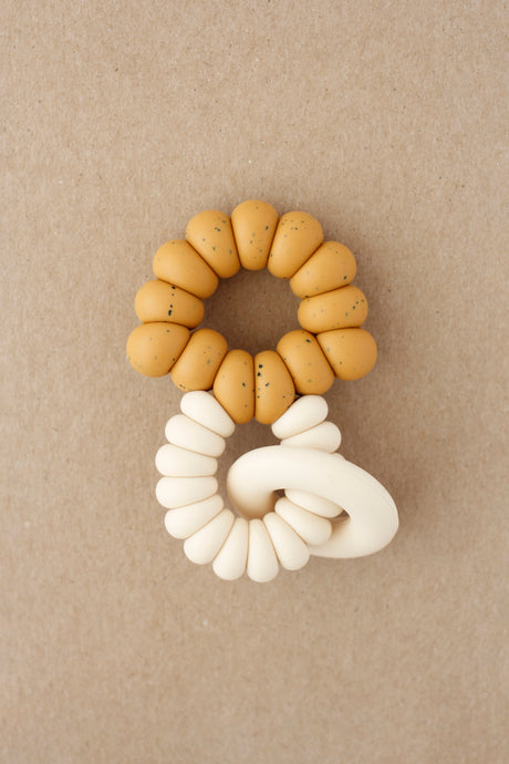 Ring Freezer Teether - Truffle | Speckled Chai