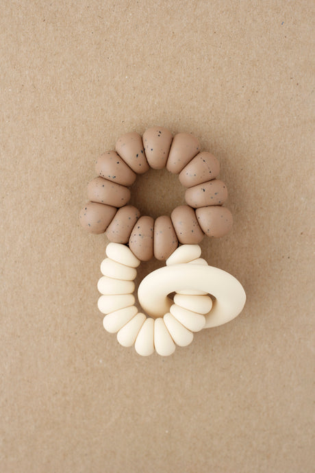 Ring Freezer Teether - Truffle | Speckled Truffle