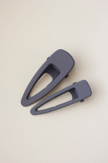 Mini + Regular Matte Clip Set of 2 - Charcoal