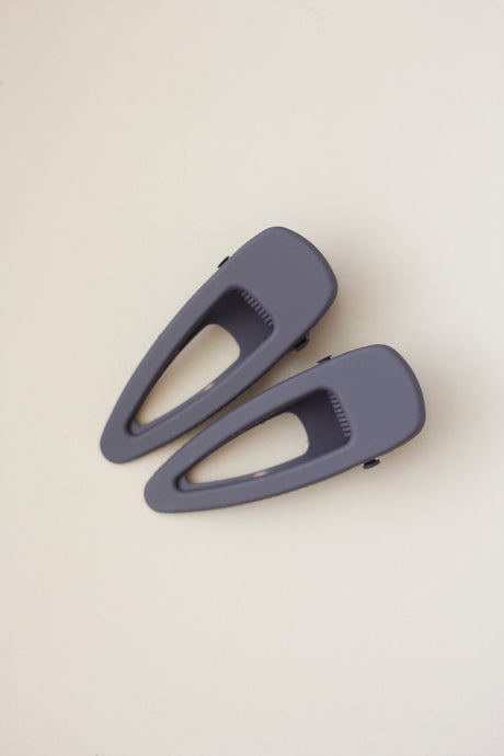 Regular Matte Clip Set of 2 - Charcoal