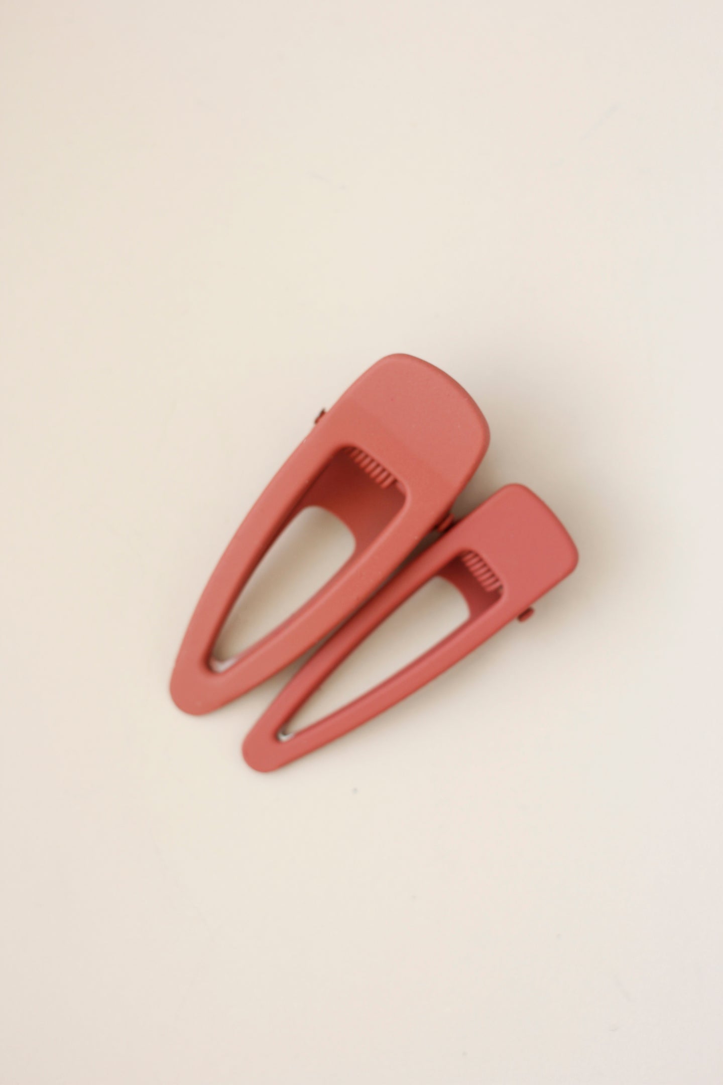 Mini + Regular Matte Clip Set of 2 - Rust