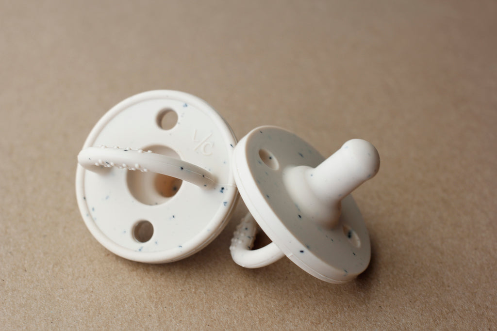 Silicone Pacifier | Speckled Vanilla – littleCHEW