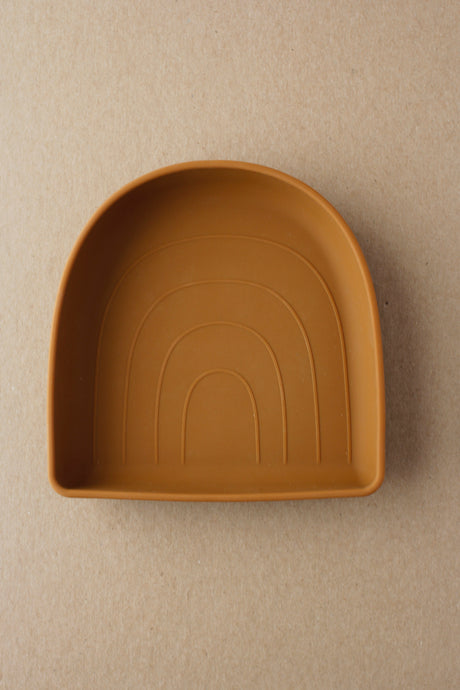 Rainbow Silicone Suction Plate - Clay