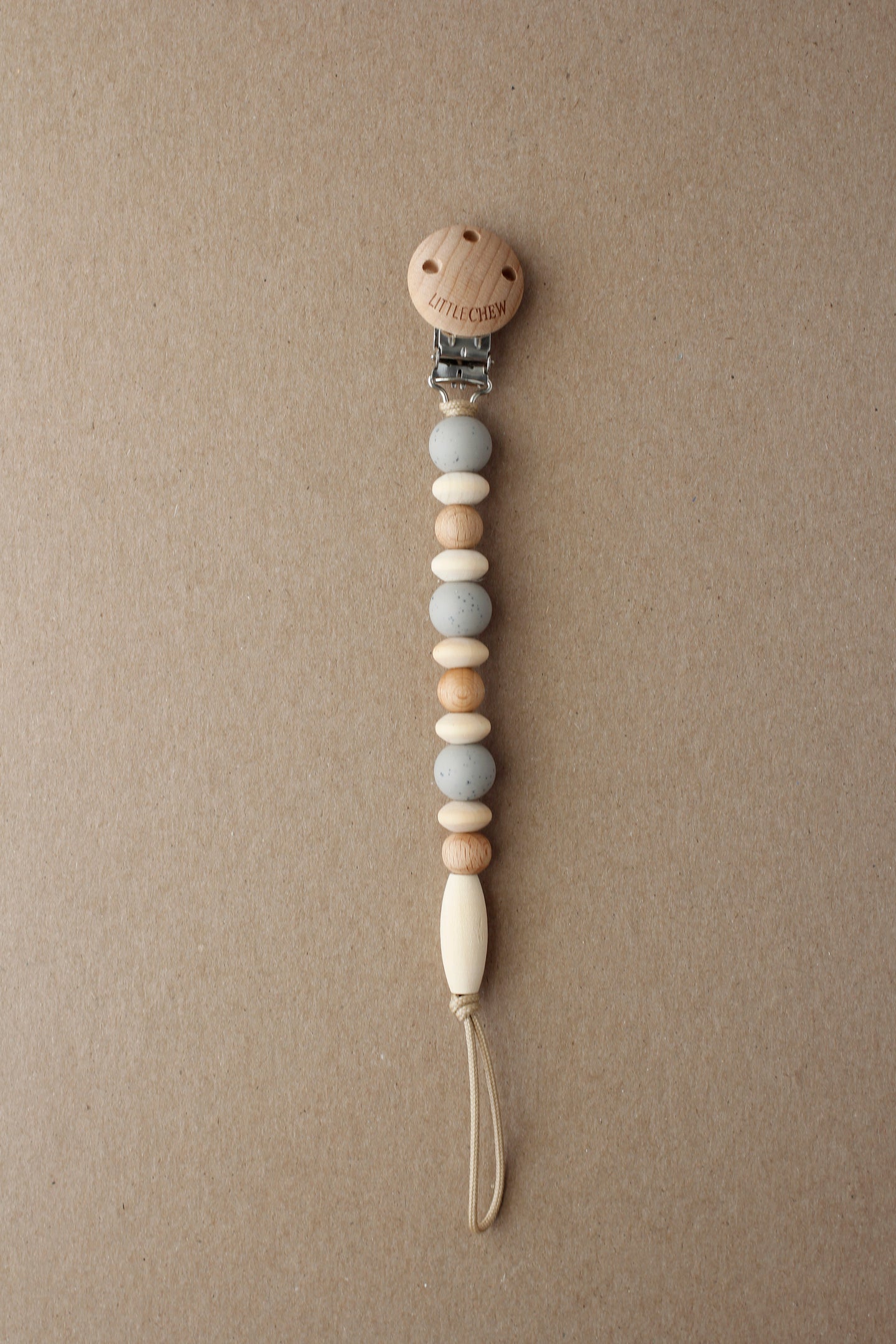 Pacifier Clip - Omar | Speckled Taupe