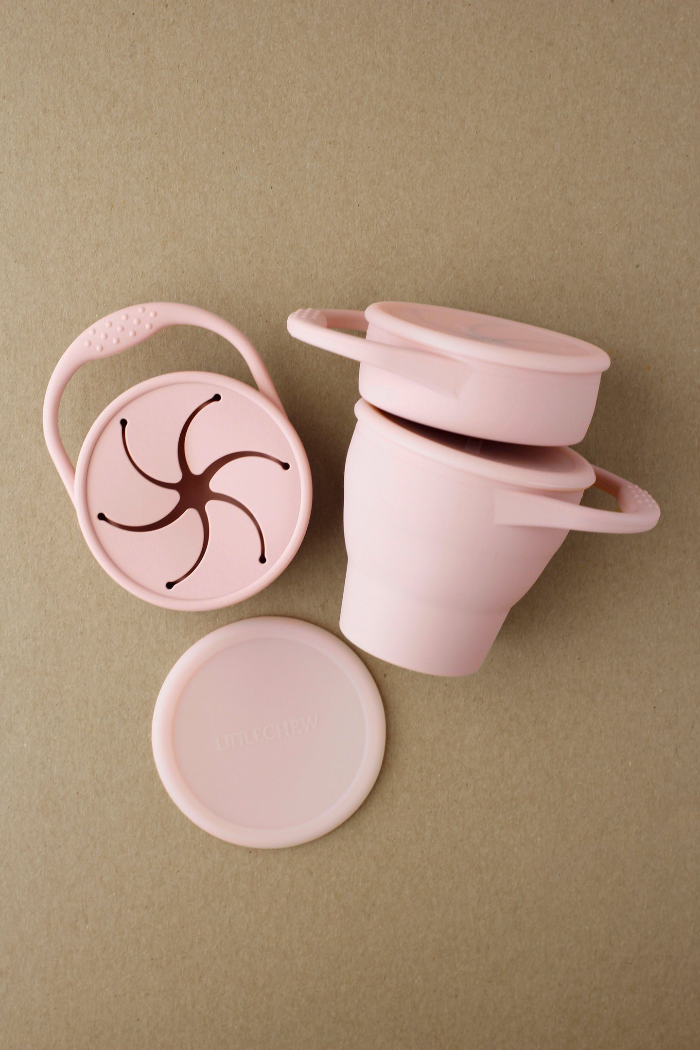 Foldable Silicone Snack Cup | Pale Mauve